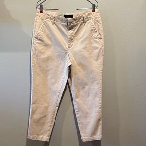 Banana Republic Slim Fit Authentic Chinos Cream Khaki Pants Slacks Trousers